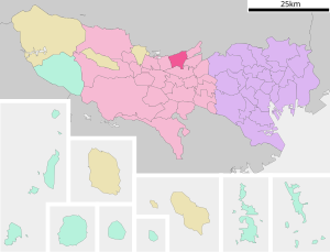 Higashimurayama asend Tokyo prefektuuris