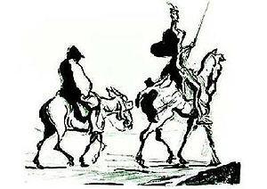 Don Quixote and Sancho Panza by Honoré Daumier