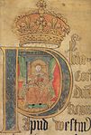 Illuminerat dokument, domstolen King's Bench: Coram Rege påsksessionen 1572.