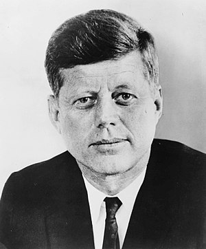 English: John F. Kennedy, former President of ...