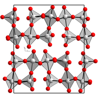 Kristallstruktur von Rhenium(VII)-oxid