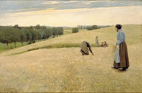 Gleaners (1887) compare with The Gleaners by Millet