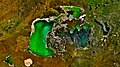 A sós vizű Tengiz-tó műholdfelvétele Kazahsztán szívében[10]