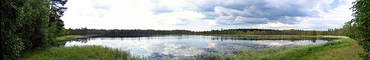 Le lac Lakjärvi dans le parc national de Kurjenrahka.