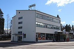 Linjalan asemarakennus. Kuva vuodelta 2022.