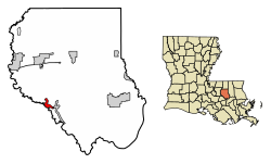 Location of Port Vincent in Livingston Parish, Louisiana.