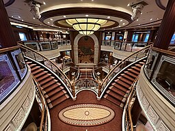 MS Queen Victoria, the Grand Lobby Staircase