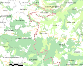 Mapa obce Chastel