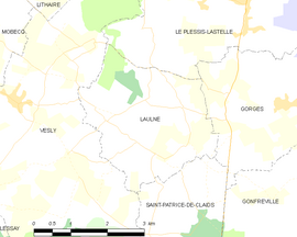 Mapa obce Laulne