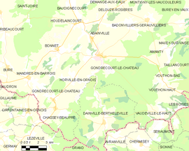 Mapa obce Gondrecourt-le-Château