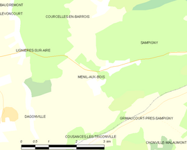 Mapa obce Ménil-aux-Bois