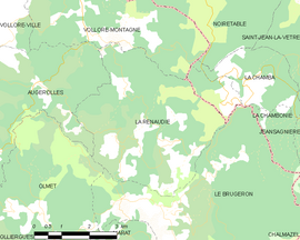 Mapa obce La Renaudie