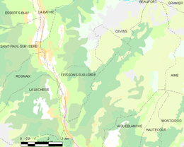 Feissons-sur-Isère - Localizazion