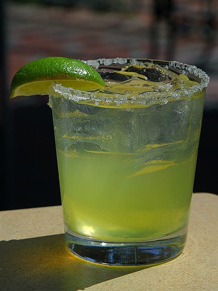This may look like a glass of lime juice, but this is margarita!
