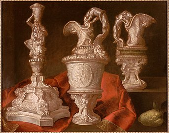 Nature morte au flambeau d'argent, château de Versailles.