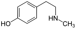 Strukturformel von N-Methyltyramin