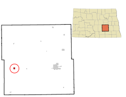 Location of Medina, North Dakota