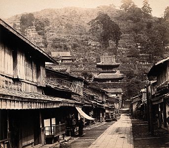 Katu Nagasakissa, noin 1868.