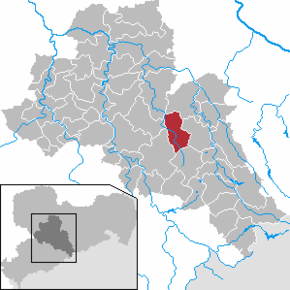 Poziția Oberschöna pe harta districtului Mittelsachsen
