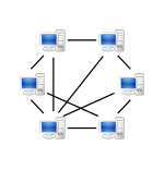 This is a diagram of a Peer-to-Peer computer network.