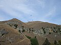 Parachutes and cyclists on Te Mata Peak