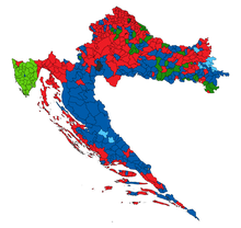 Results of the election based on the majority of votes in each municipality of Croatia

.mw-parser-output .legend{page-break-inside:avoid;break-inside:avoid-column}.mw-parser-output .legend-color{display:inline-block;min-width:1.25em;height:1.25em;line-height:1.25;margin:1px 0;text-align:center;border:1px solid black;background-color:transparent;color:black}.mw-parser-output .legend-text{}
SDP-HSLS coalition

HDZ

HSS-HNS coalition

IDS-HSS-HNS coalition

SDSS

HSP-HKDU coalition

HCSP Parlamentarni izbori u Hrvatskoj 2000.png