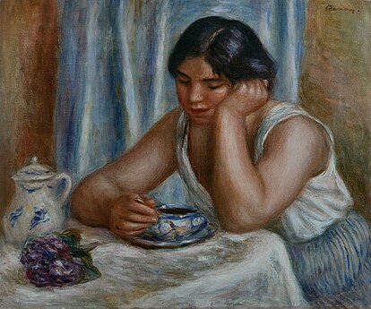 Auguste Renoir: La taza de chololate (Gabrielle Renard, en 1912). Fundación Barnes.