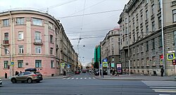 Начало улицы от Звенигородской улицы