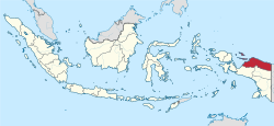 Location of Papua in Indonesia