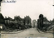 Rue du Plat en 1920 après les destructions du siège de 1914