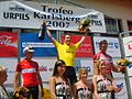 Gesamtergebniss 20.Trofeo Karlsberg 1. Matthias Brandle (mitte) 2.Dominik Nerz (links) und Bekmanins Indulis.