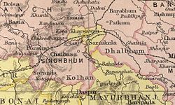 Location of Singhbhum district
