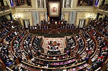 The hemicycle of the Congress of Deputies Solemne apertura de la XIV Legislatura 04.jpg