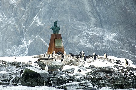 Bust of Captain Luis Pardo Villalón, Point Wild, Elephant Island, South Shetland Islands