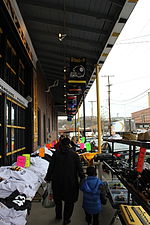 A store selling Pittsburgh sports apparel.