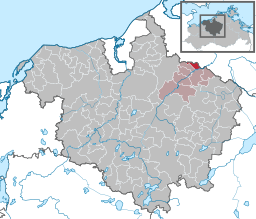 Läget för kommunen Stubbendorf i Landkreis Rostock