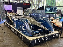 The autonomous electric sportscar "InMotion" on display.
