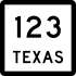 State Highway 123 marker