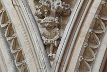 The Lincoln Imp high above the choir on the southern side of Lincoln Cathedral The Lincoln Imp - geograph.org.uk - 356041.jpg