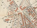 Konečného náměstí na výřezu mapy města Brna od Friedricha Irrganga z roku 1910 až 1915.