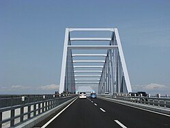 The bridge as seen from the roadway
