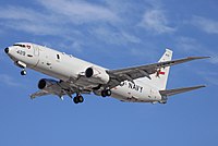 US Navy P-8 Poseidon taking off at Perth Airport.jpg