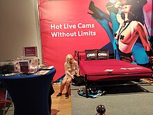 Events and trade shows such as the Venus Berlin event shown here enable cam models and camming firms to promote their brands. Venus Berlin 2019 721.jpg