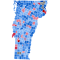 1964 United States presidential election in Vermont by Municipality