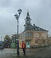Малый посёлок Мустла под дождем. Эстония