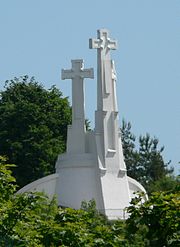 The Three Crosses monument in Vilnius.