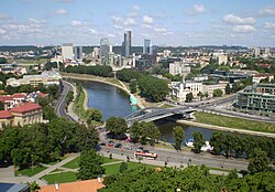 Bridge as seen from top of Gediminas Tower.