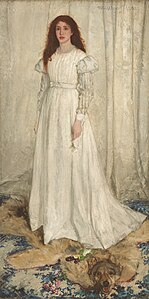 لوحة "سيمفونية بالأبيض رقم 1 - الفتاة البيضاء" للرسام جيمس مكنيل ويسلر (1862)