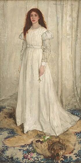 James Abbott McNeill Whistler, Symphony in White, No. 1: The White Girl, 1862 Whistler James Symphony in White no 1 (The White Girl) 1862.jpg