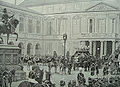 Fotograbado de 1891 donde se ve la estatua de Guillermo I